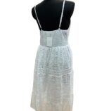 Spitzenkleid in Cremeweiß mit verstellbaren Spaghettiträgern – Onesize 38–44